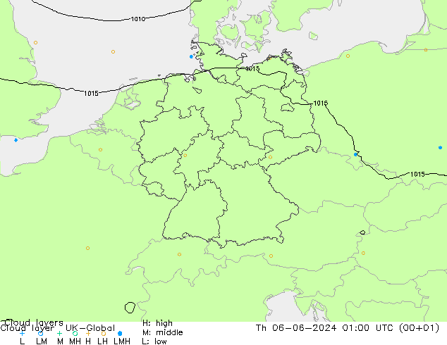 Cloud layer UK-Global jue 06.06.2024 01 UTC