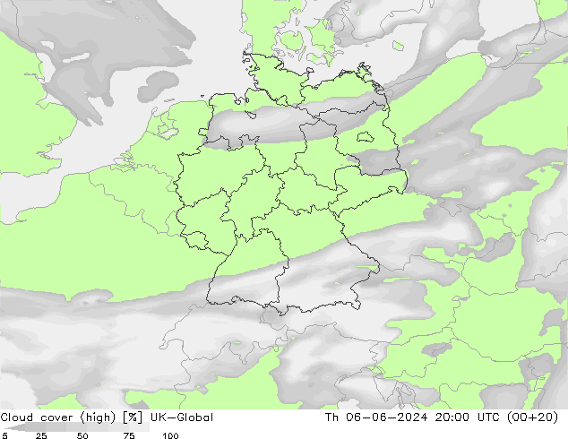 Wolken (hohe) UK-Global Do 06.06.2024 20 UTC