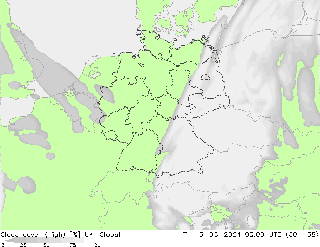 Bulutlar (yüksek) UK-Global Per 13.06.2024 00 UTC