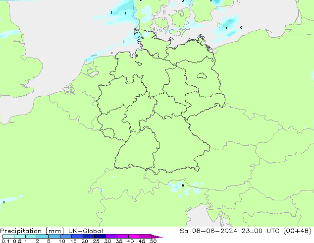 Precipitation UK-Global Sa 08.06.2024 00 UTC