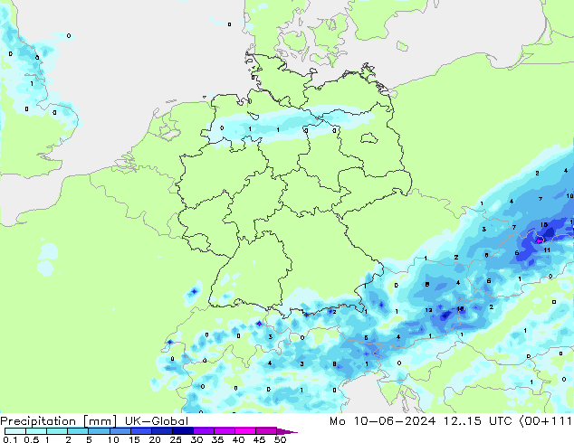 Precipitación UK-Global lun 10.06.2024 15 UTC