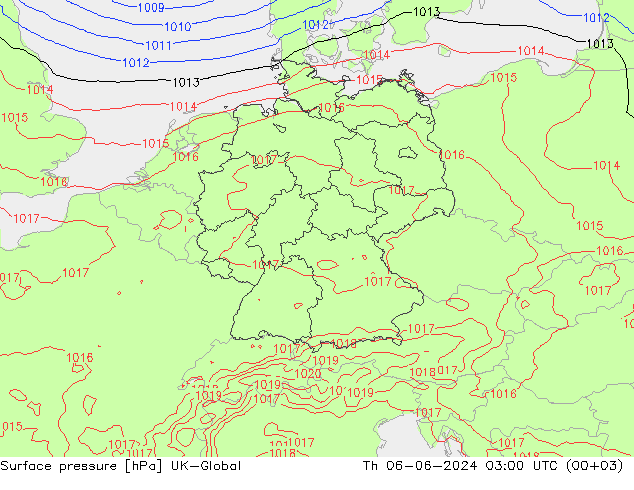 pression de l'air UK-Global jeu 06.06.2024 03 UTC