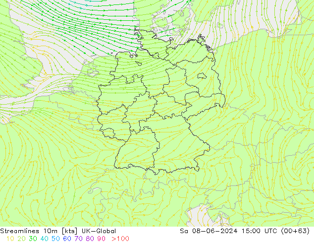 ветер 10m UK-Global сб 08.06.2024 15 UTC