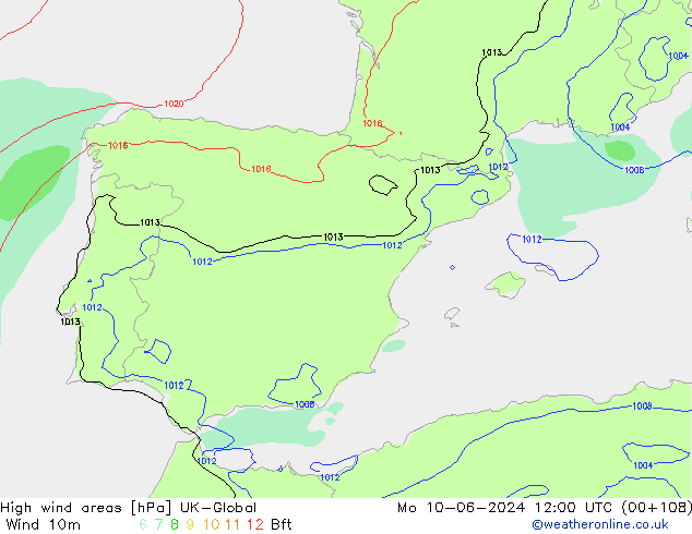 High wind areas UK-Global Mo 10.06.2024 12 UTC