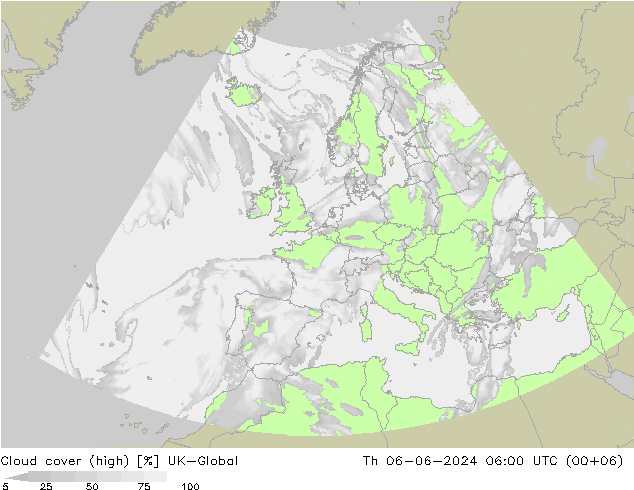 Wolken (hohe) UK-Global Do 06.06.2024 06 UTC