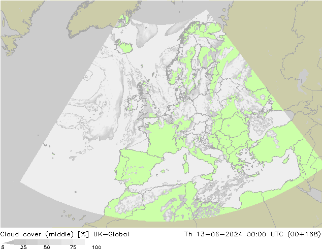 Wolken (mittel) UK-Global Do 13.06.2024 00 UTC