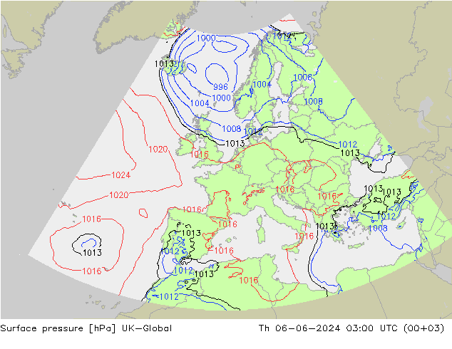 Luchtdruk (Grond) UK-Global do 06.06.2024 03 UTC