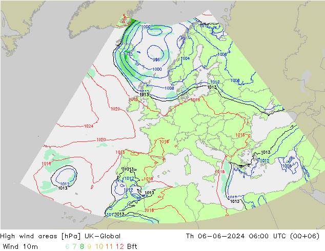 High wind areas UK-Global чт 06.06.2024 06 UTC