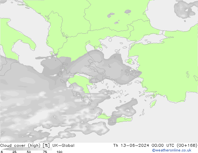 Bewolking (Hoog) UK-Global do 13.06.2024 00 UTC