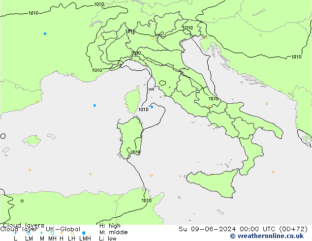 Cloud layer UK-Global dim 09.06.2024 00 UTC