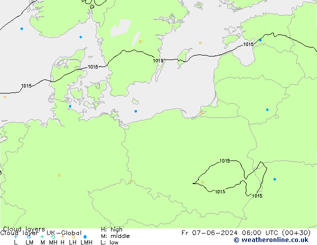 Cloud layer UK-Global пт 07.06.2024 06 UTC