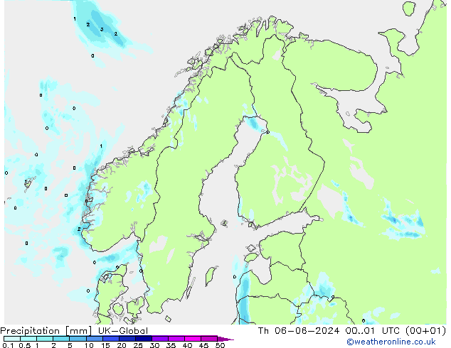 Precipitazione UK-Global gio 06.06.2024 01 UTC