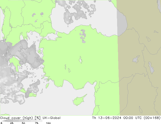 Bewolking (Hoog) UK-Global do 13.06.2024 00 UTC
