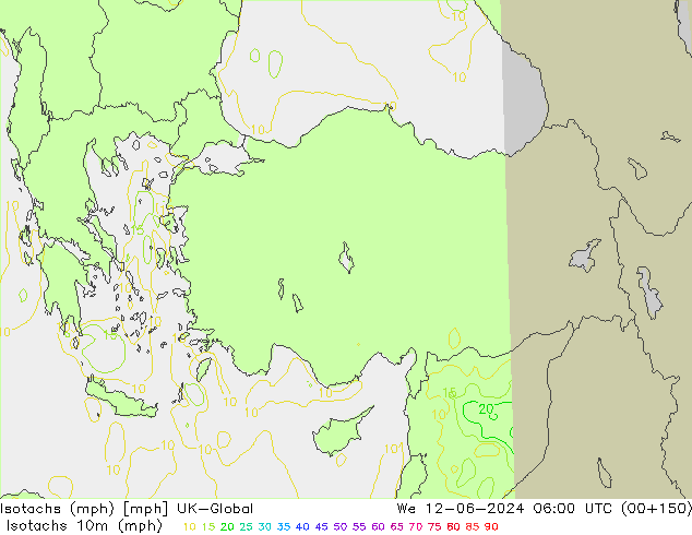 Isotachs (mph) UK-Global We 12.06.2024 06 UTC