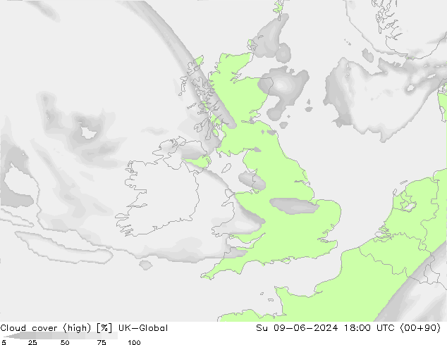 Nubes altas UK-Global dom 09.06.2024 18 UTC