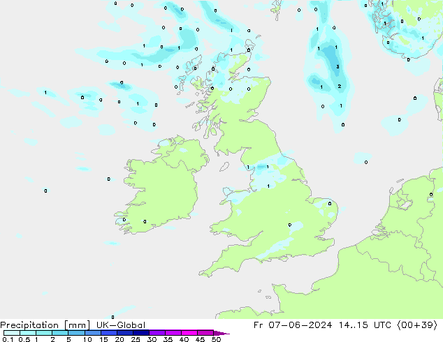 precipitação UK-Global Sex 07.06.2024 15 UTC