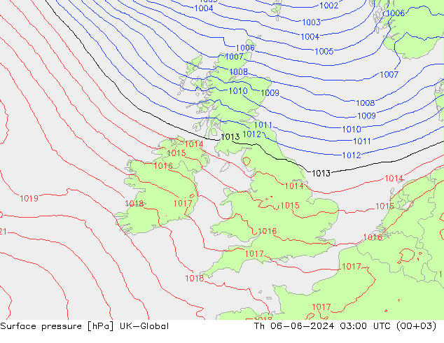 Surface pressure UK-Global Th 06.06.2024 03 UTC