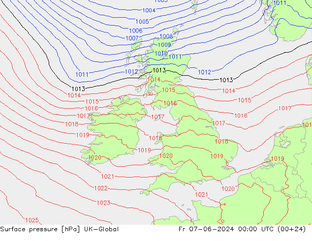 Yer basıncı UK-Global Cu 07.06.2024 00 UTC