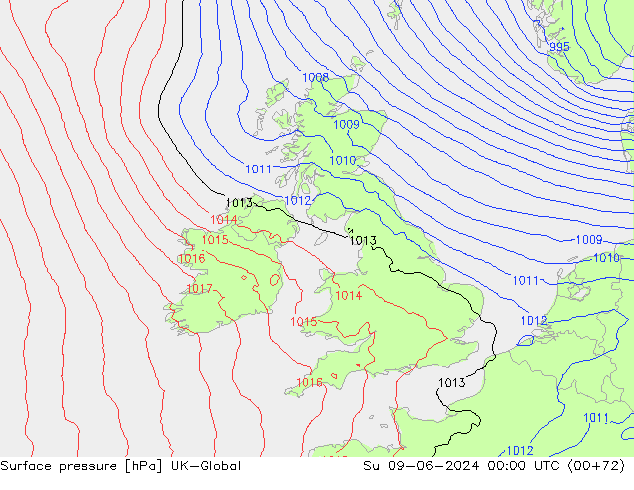 Bodendruck UK-Global So 09.06.2024 00 UTC