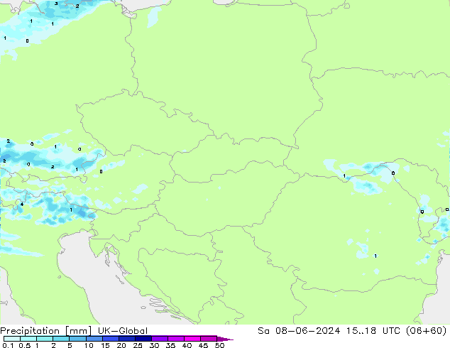 Srážky UK-Global So 08.06.2024 18 UTC