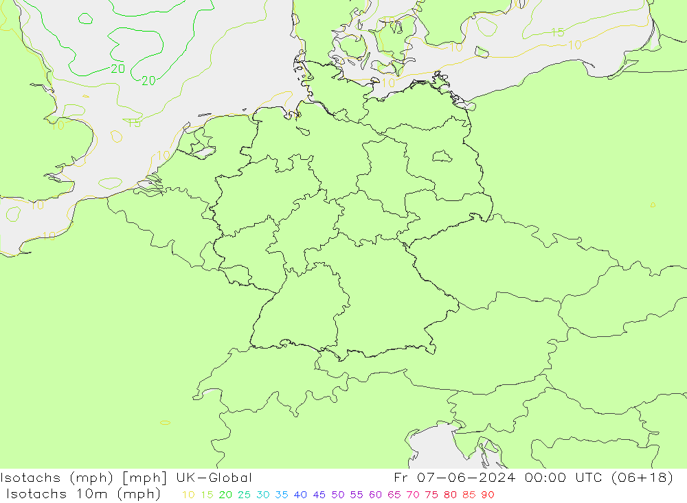 Isotachs (mph) UK-Global ven 07.06.2024 00 UTC