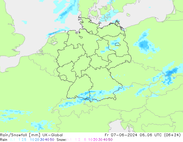 Lluvia/nieve UK-Global vie 07.06.2024 06 UTC