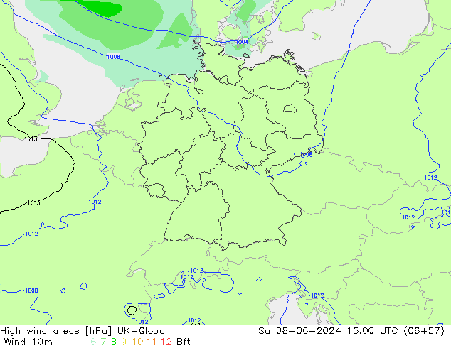High wind areas UK-Global  08.06.2024 15 UTC