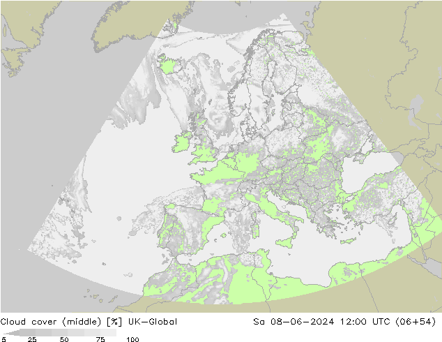 oblačnosti uprostřed UK-Global So 08.06.2024 12 UTC