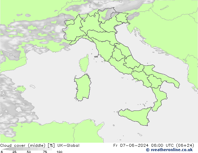 Cloud cover (middle) UK-Global Fr 07.06.2024 06 UTC