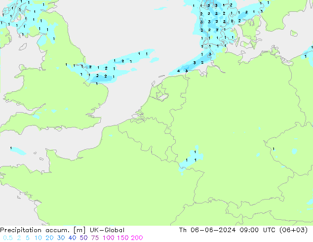 Totale neerslag UK-Global do 06.06.2024 09 UTC