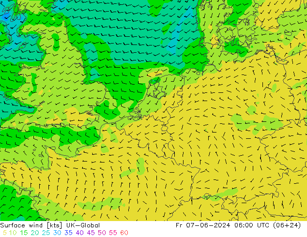 Bodenwind UK-Global Fr 07.06.2024 06 UTC