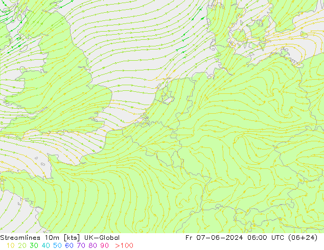 Rüzgar 10m UK-Global Cu 07.06.2024 06 UTC