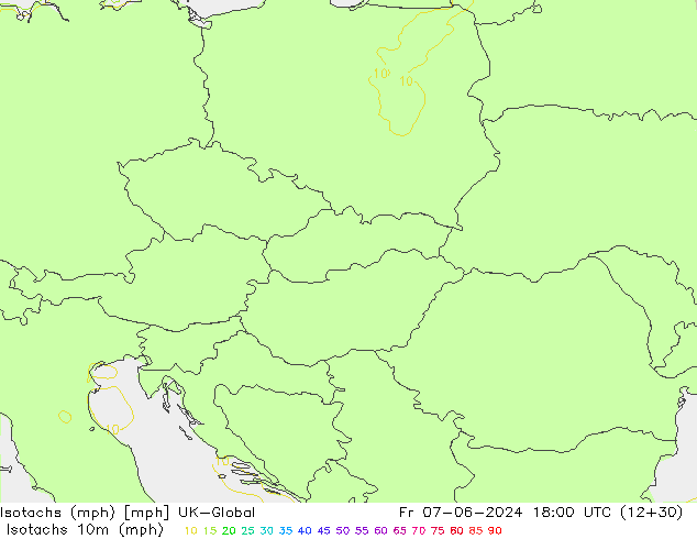 Isotachs (mph) UK-Global пт 07.06.2024 18 UTC