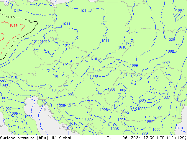 Yer basıncı UK-Global Sa 11.06.2024 12 UTC