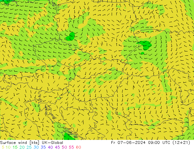 Surface wind UK-Global Fr 07.06.2024 09 UTC