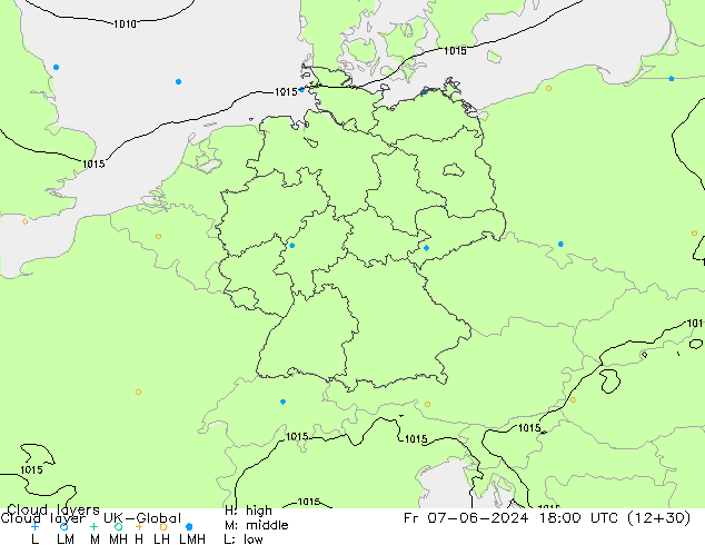 Cloud layer UK-Global Fr 07.06.2024 18 UTC