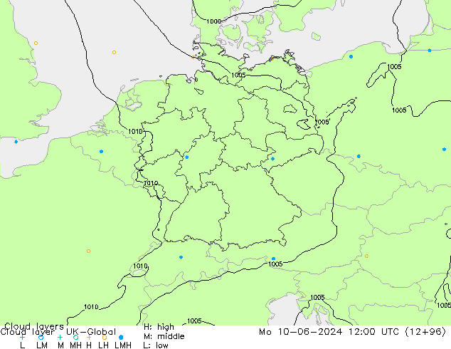 Wolkenschichten UK-Global Mo 10.06.2024 12 UTC