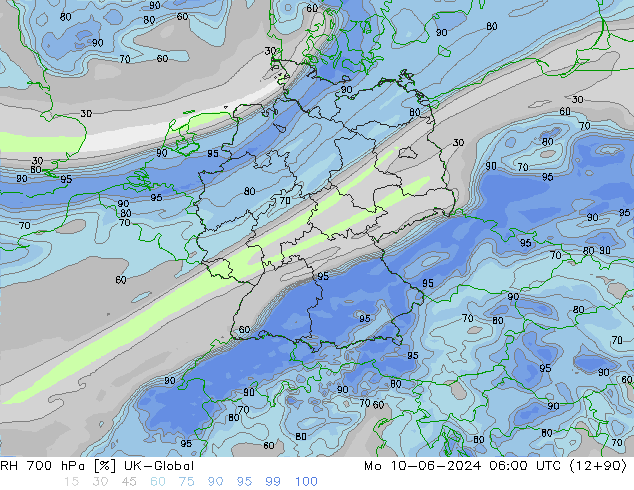 RH 700 hPa UK-Global Mo 10.06.2024 06 UTC