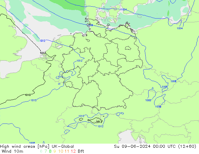 High wind areas UK-Global dom 09.06.2024 00 UTC
