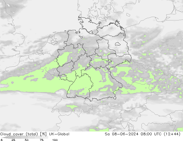 Wolken (gesamt) UK-Global Sa 08.06.2024 08 UTC