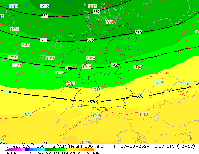 Thck 500-1000hPa UK-Global  07.06.2024 15 UTC