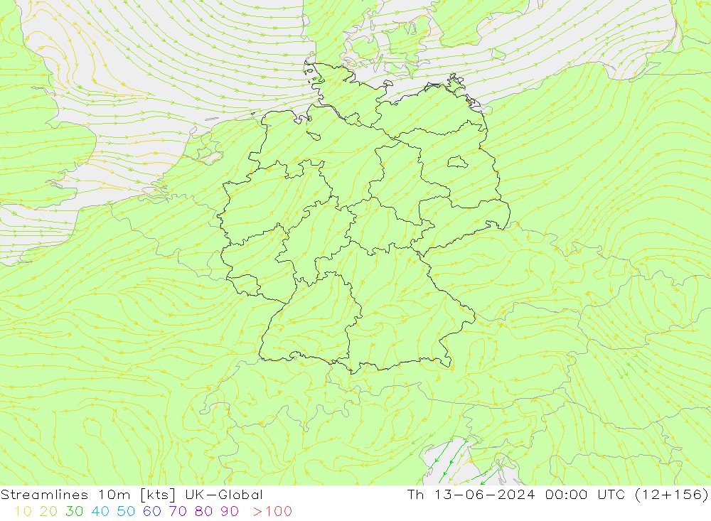 Linea di flusso 10m UK-Global gio 13.06.2024 00 UTC