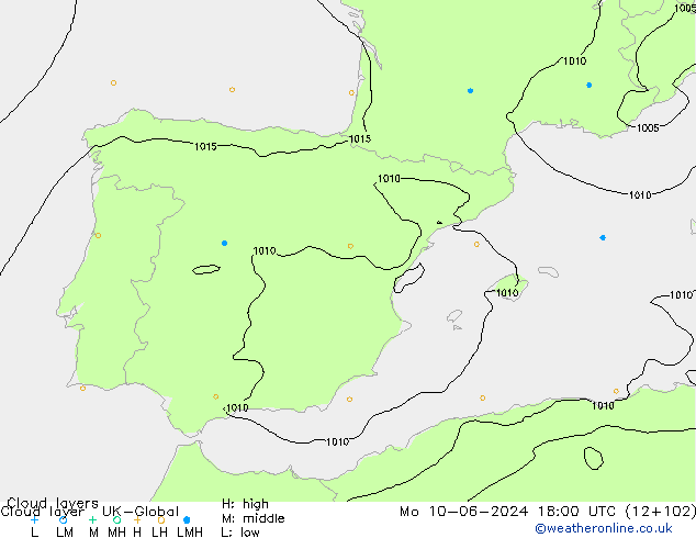 Cloud layer UK-Global Mo 10.06.2024 18 UTC