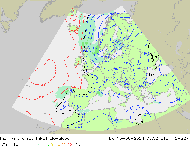 High wind areas UK-Global Mo 10.06.2024 06 UTC