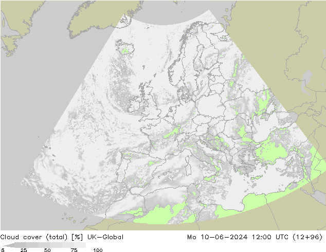 Nubes (total) UK-Global lun 10.06.2024 12 UTC
