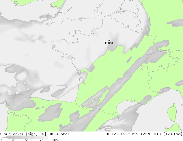 Wolken (hohe) UK-Global Do 13.06.2024 12 UTC