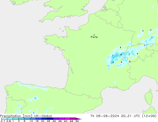 Precipitation UK-Global Th 06.06.2024 21 UTC