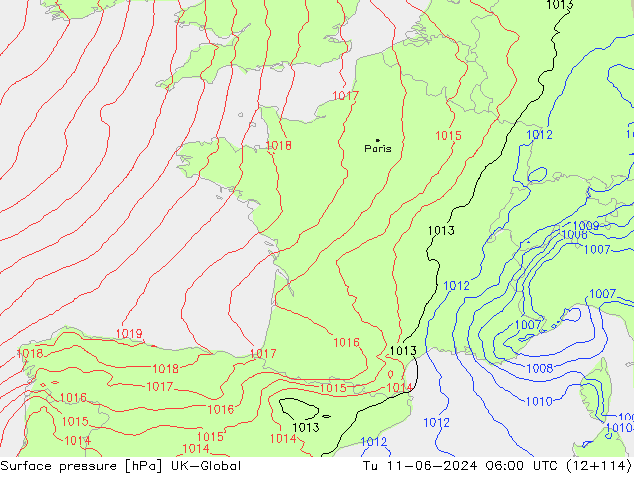 pressão do solo UK-Global Ter 11.06.2024 06 UTC