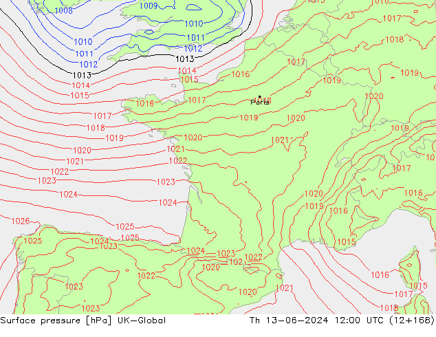 ciśnienie UK-Global czw. 13.06.2024 12 UTC