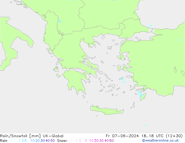 Rain/Snowfall UK-Global ven 07.06.2024 18 UTC